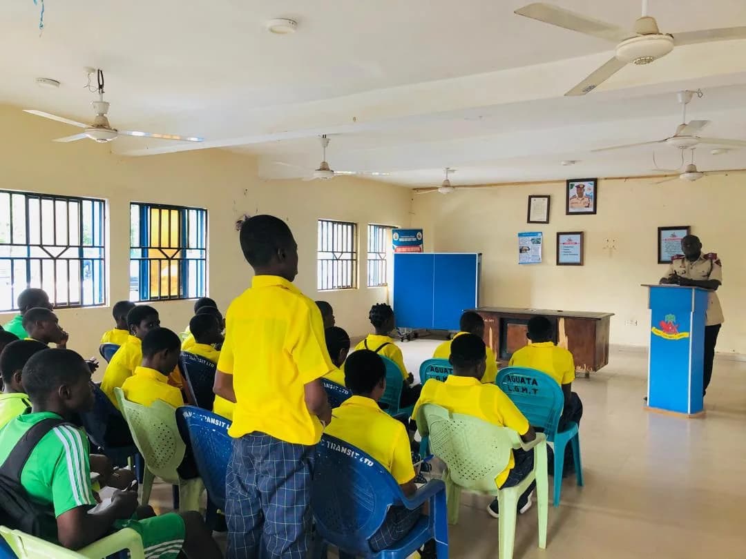 Student participating in a civic lesson