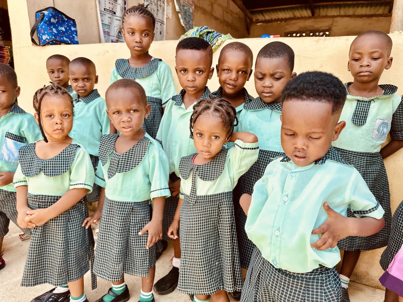 Goodnews Foundation Academy nursery pupils in their school uniform