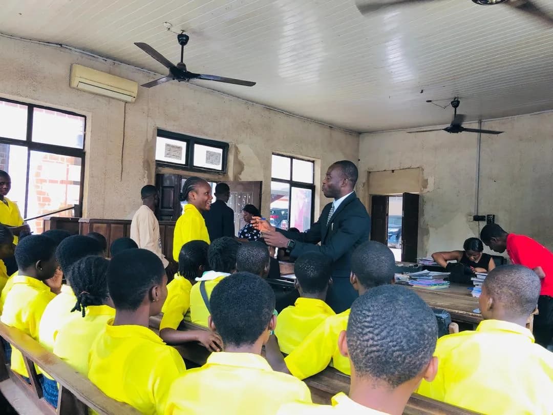 Goodnews Foundation Academy students during a guided learning session
